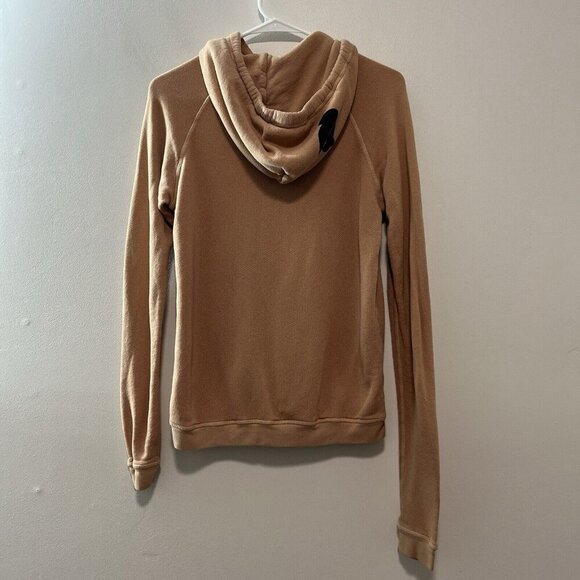 Freecity SUPERFLUFF LUX pullover hoodie in Camel Light Brown Size Small - Picture 6 of 8